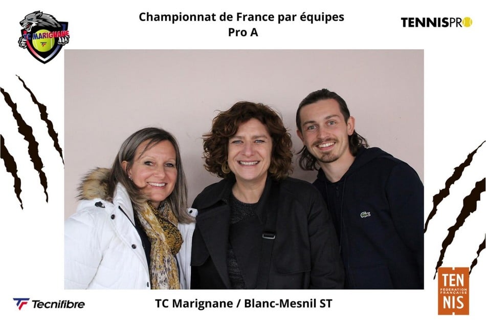 Tirage photobooth au TC Marignane lors du championnat de France de tennis par équipes